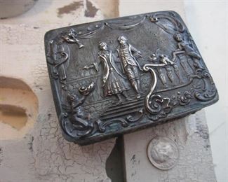 Sterling repousse box