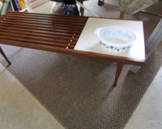 Mid Century slatted bench (we have 2)