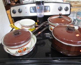 Kitchen including vintage pots/pans