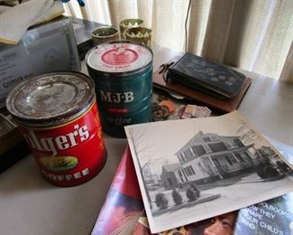 Old tins and paper