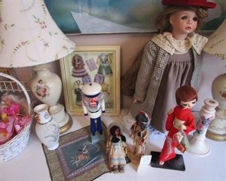 Dolls, lamps and more
