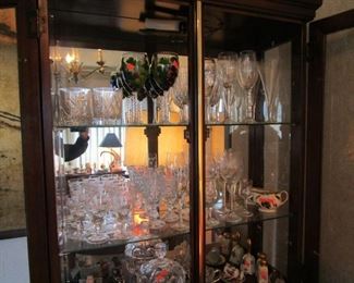 China cabinet filled with all sorts of treasures