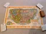 Original 1958 Disneyland map 30" x 45" - AS FOUND (has a 12" tear from right edge toward the middle)