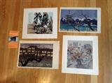 Japanese wood block prints by T. Tokuriki