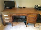 Antique oak office desk
