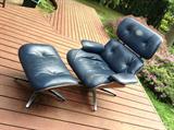 Eames-style lounge chair & ottoman (made by Selig)