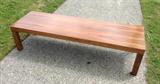 Danish Modern rosewood veneer coffee table - 63" long