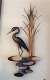 "Lily Pond" wall sculpture by Bill Matheson (30" tall)