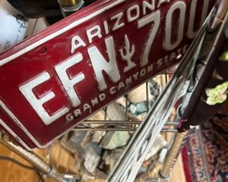 Vintage and foreign license plates
