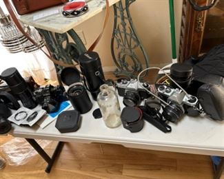 Cameras, lenses, spotting scope and binoculars