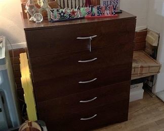 One of the dressers available in the sale.  Plus more miscellaneous items in and around.  Little treasures everywhere.