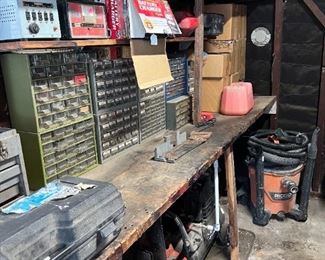 And the multitude of parts drawers.  Oh, and a shop vac.