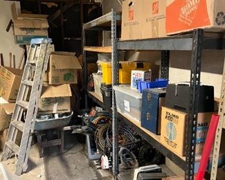 This is a big garage to have this many shelves.