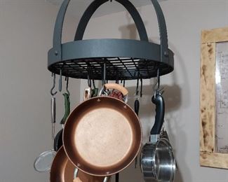 Cast iron pot hanger; high-end cookware