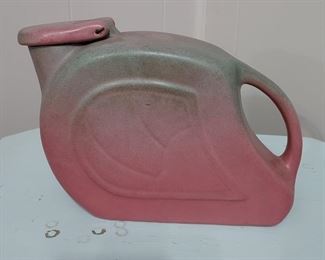 Vintage Niloak Pottery Art Deco hinged spout pitcher