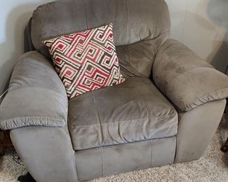 Oversized micro-suede chair