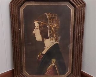 Vintage print, Leonardo Da Vinci's Portrait of Beatrice