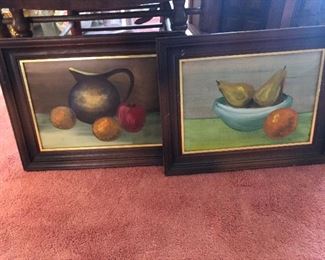 Lovely MCM Still life paintings oil on canvas