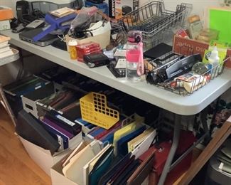Lots of office supplies