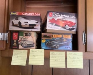 Car kits…opened but not started to be put together