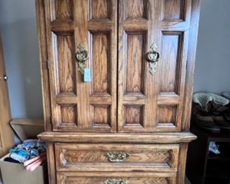 Large wood dresser