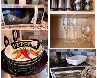 Microwave, toaster oven 