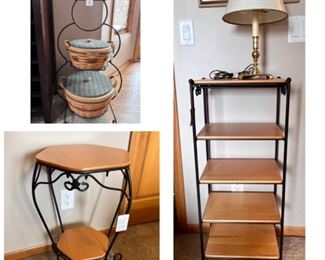 Longaberger iron/wood tables