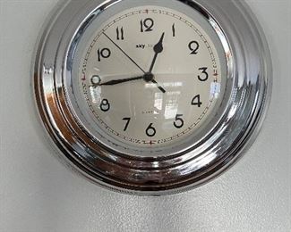 Chrome Kitchen Clock 