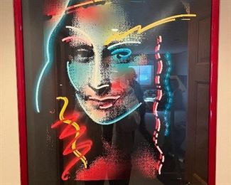 Framed Liki Lakich Mona Lisa Neon Poster 