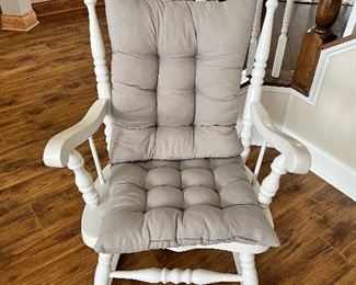 White Rocking Chair with Pads 