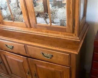 Ethan Allen Lighted China Cabinet