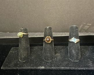 One 10K Gold Ring And Two 14K Gold Rings