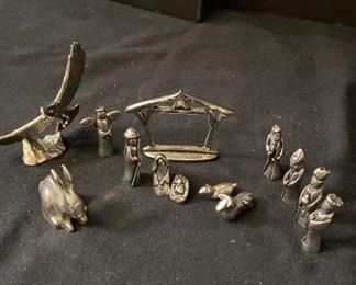 Pewter Nativity Set And More