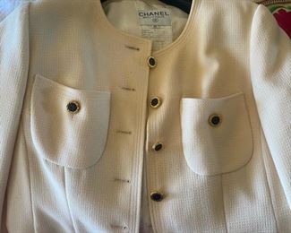 Chanel cream classic jacket  Size 10-12