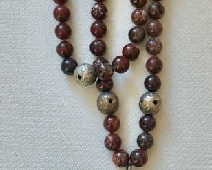 Chinese. stone and dragon pendant 