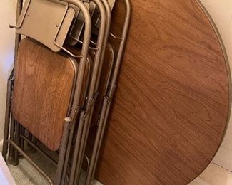 Folding table and chairs