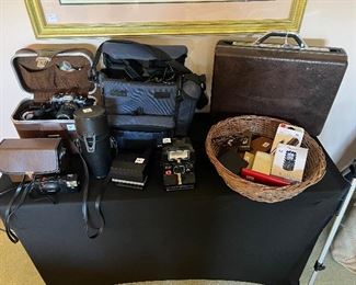 Assorted cameras and electronics 