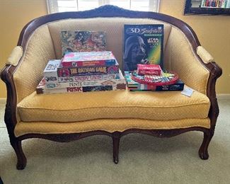 Darling French antique settee 