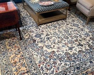 9’ x 15’ beautiful rug, custom never used coffee table