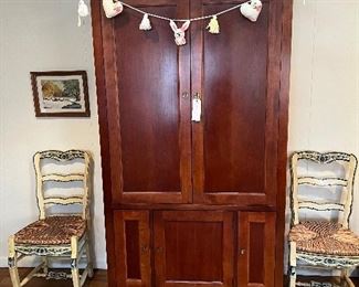 Armoire, beautiful French chairs (they are a set of 6, 2 are armchairs)