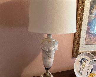 Pair of Italian neoclassical marble lamps, these are the real deal!!  A rare and timeless find