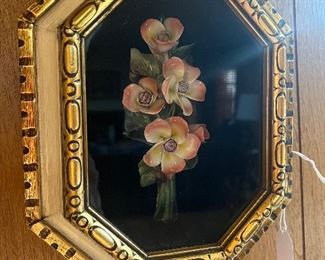Cute flowers in shadowbox frame