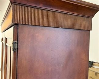 $600 USD      Armoire Media Center AH58-6     Description: Large Beautifully grained wood 2 door Armoire.  Perfect for extra storage, dry bar, wardrobe and/or media center. 2 electrical panels for 2 seperate interior power sources. 

Dimensions: 53 x 27.5 x 75H in

Condition: Very good condition with minor signs of wear appropriate with age and use.

Location: Local pick up SW Portland, OR.  Easy access from garage.  Shipping suggestions available upon request.     https://goodbyhello.com/products/copy-of-maitland-smith-round-leapord-coffee-table-w-glass-top-ah58-5?_pos=1&_sid=415700947&_ss=r