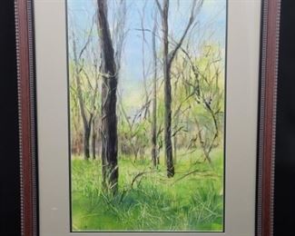 Watercolor on paper. Unknown Trees 18½X28¼.