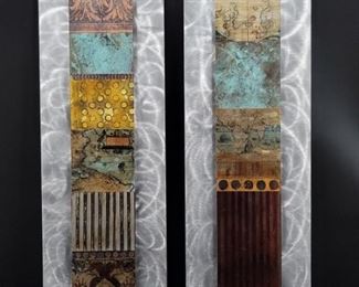 2 pc. Metal Art by Karen Musmeci " Travel Theme
A" 12X 42"