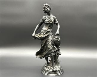 French Sculpture after Original by Franc Moreau
Woman with Water Jug
Art Nouveau, Bronze Tone
Franc Moreau, French 