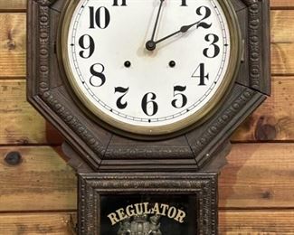 Regulator Pendulum Octagonal Wall Clock