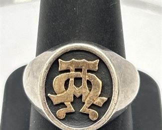 James Avery 925 Silver & 14k Gold Ring,
 Size 9