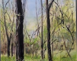 Watercolor on paper. Unknown Trees 18½X28¼.