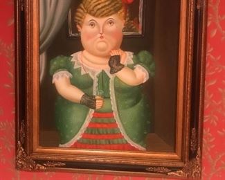painting on canvas replica of  Botero 28 x 30 inches